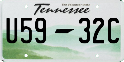 TN license plate U5932C