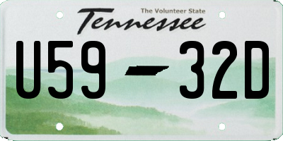 TN license plate U5932D