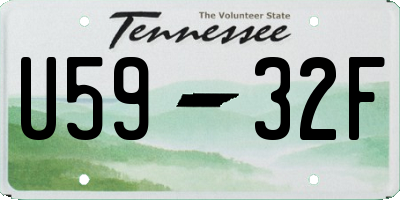 TN license plate U5932F