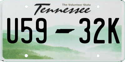 TN license plate U5932K