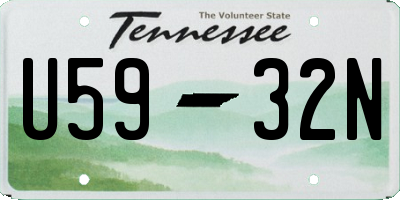 TN license plate U5932N