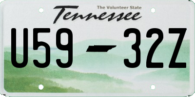 TN license plate U5932Z