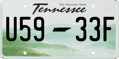 TN license plate U5933F