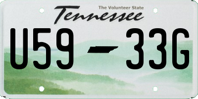 TN license plate U5933G