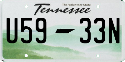 TN license plate U5933N