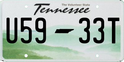 TN license plate U5933T