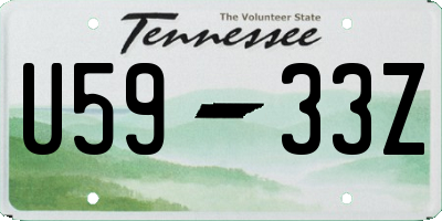 TN license plate U5933Z