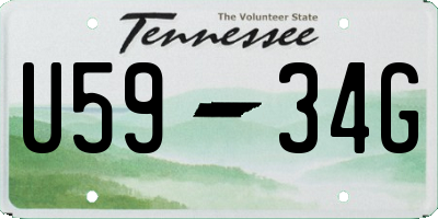 TN license plate U5934G