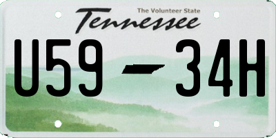 TN license plate U5934H