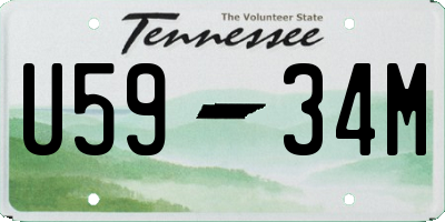TN license plate U5934M