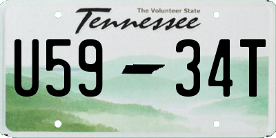 TN license plate U5934T