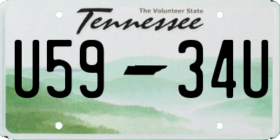 TN license plate U5934U