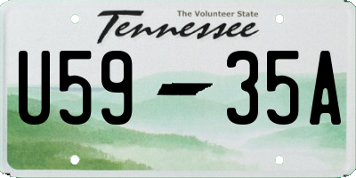 TN license plate U5935A