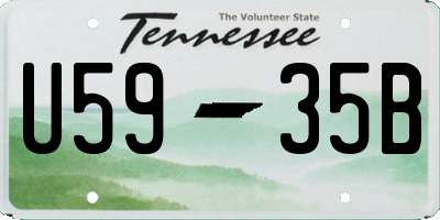 TN license plate U5935B