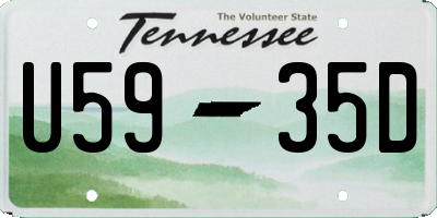 TN license plate U5935D