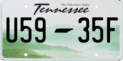 TN license plate U5935F