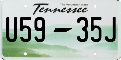 TN license plate U5935J