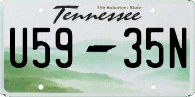 TN license plate U5935N