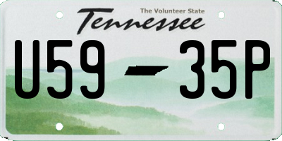 TN license plate U5935P