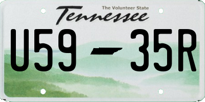 TN license plate U5935R