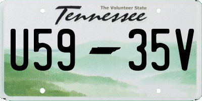 TN license plate U5935V