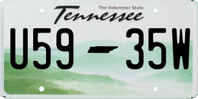 TN license plate U5935W