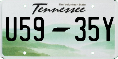 TN license plate U5935Y
