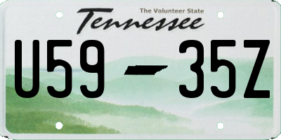 TN license plate U5935Z