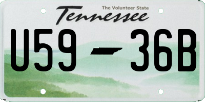 TN license plate U5936B