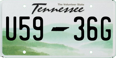 TN license plate U5936G