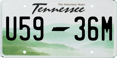 TN license plate U5936M
