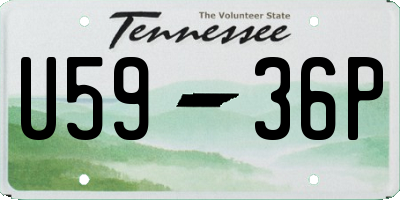 TN license plate U5936P