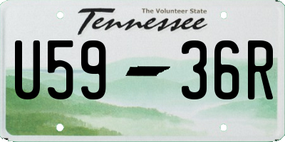TN license plate U5936R