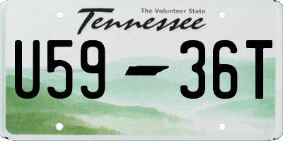 TN license plate U5936T