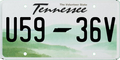 TN license plate U5936V