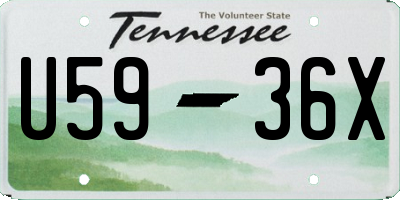 TN license plate U5936X