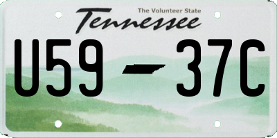 TN license plate U5937C