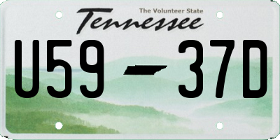 TN license plate U5937D