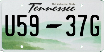 TN license plate U5937G