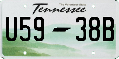 TN license plate U5938B