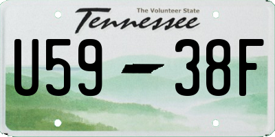 TN license plate U5938F