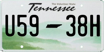 TN license plate U5938H