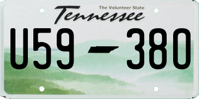 TN license plate U5938O