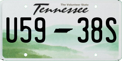 TN license plate U5938S