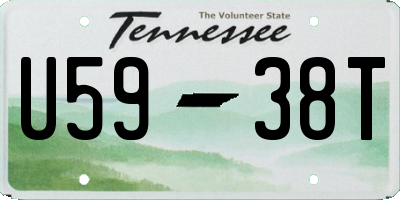TN license plate U5938T