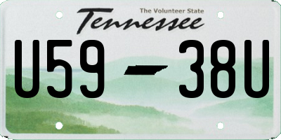 TN license plate U5938U