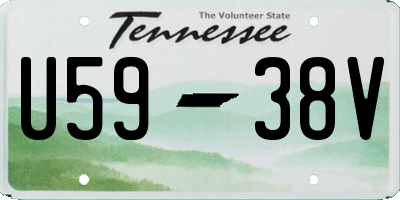 TN license plate U5938V