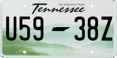 TN license plate U5938Z