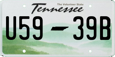 TN license plate U5939B