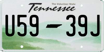 TN license plate U5939J